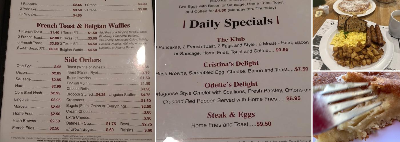 The Breakfast Klub Menu