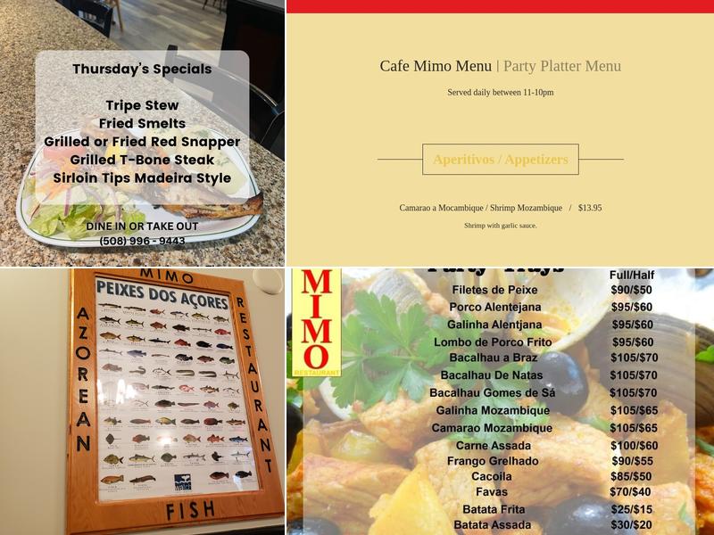 Mimo Restaurant Menu