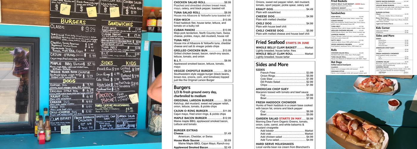 Larson's Lunch Box Menu