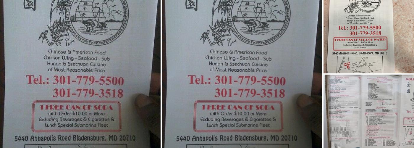 Golden Garden Carry Out Menu