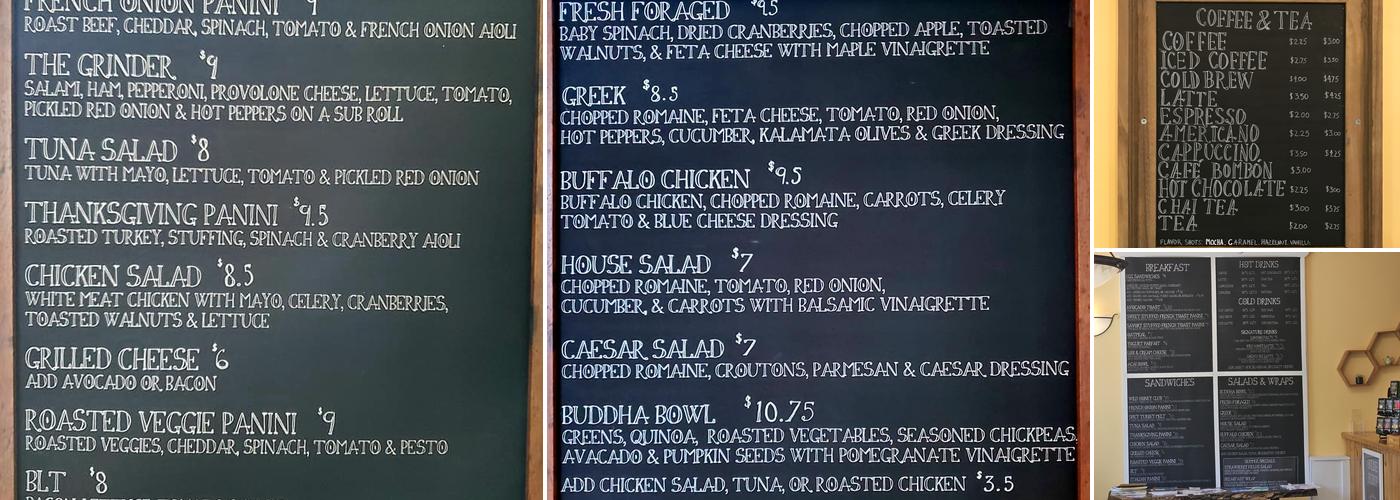 Wild Honey Café Menu