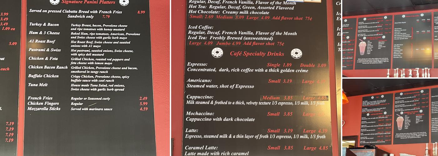 The Rise Cafe Menu