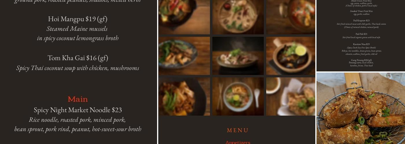 Long Grain Menu