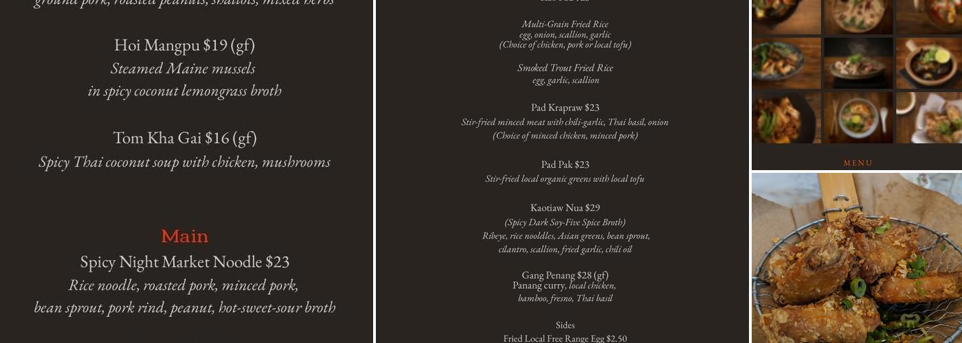 Long Grain Menu