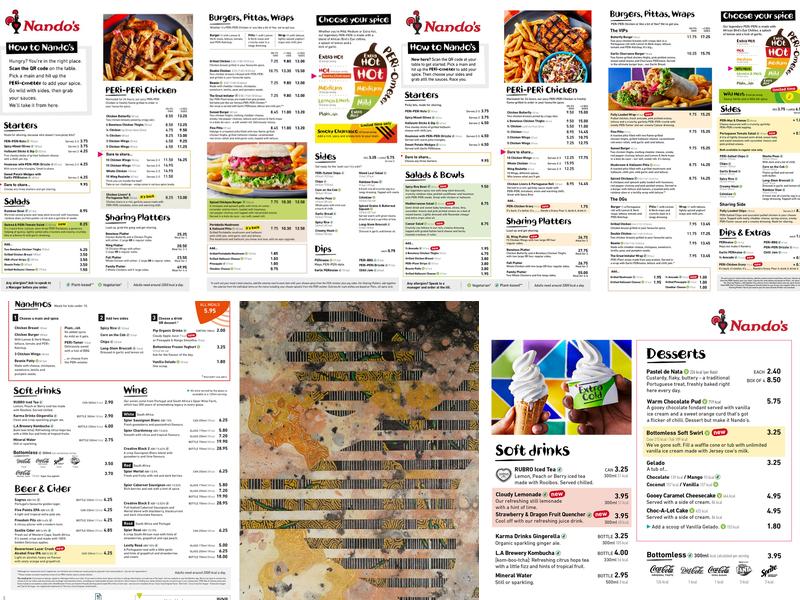 Nando's Worcester Menu