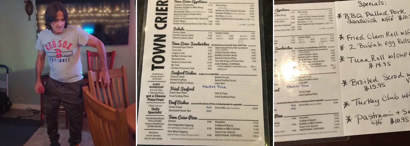 Town Crier Menu
