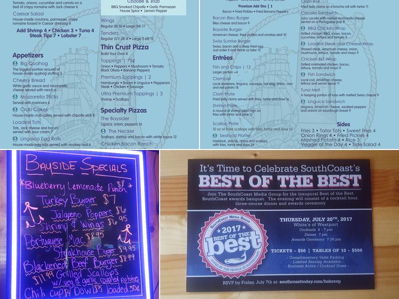 Bayside Lounge Menu