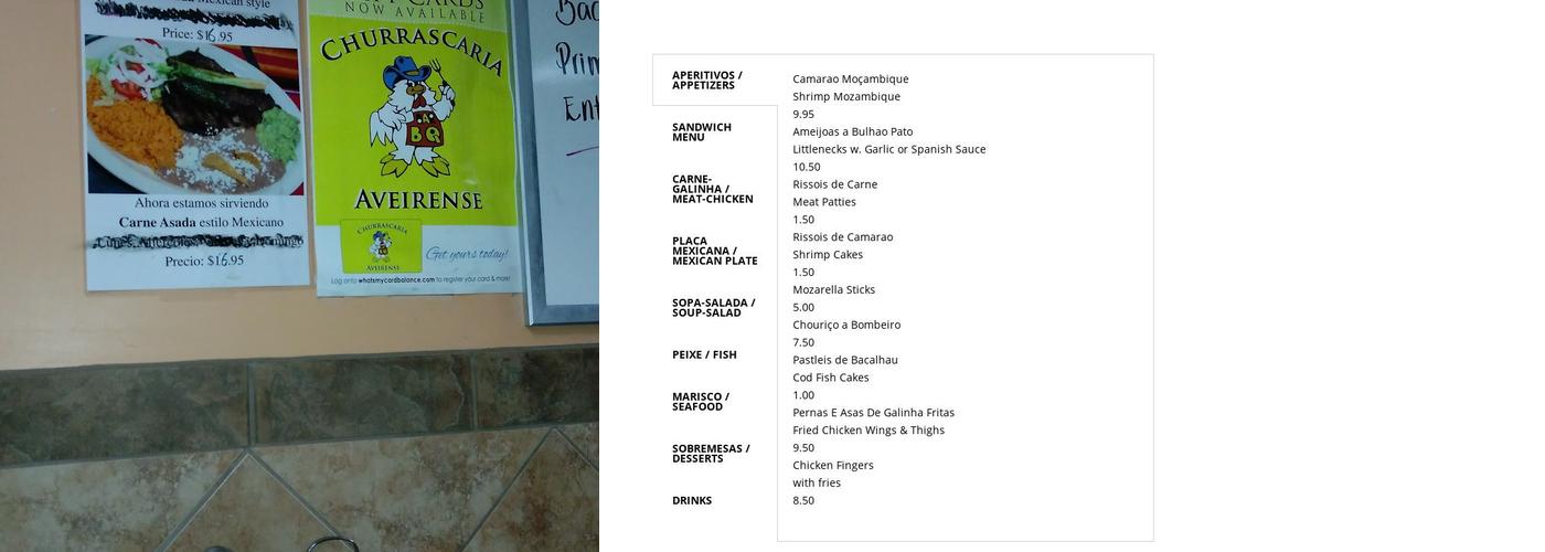 Churrascarias Aveirense Restaurant Menu