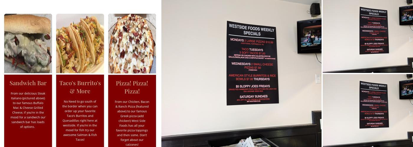 Westside Pizza Menu