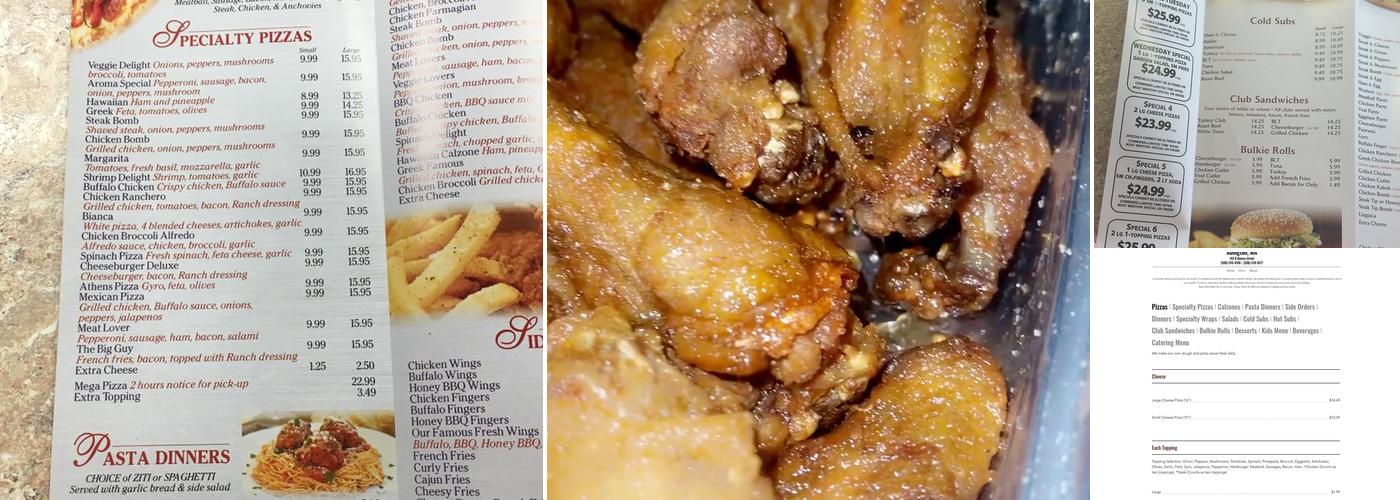 Aroma Pizza and Grill Menu