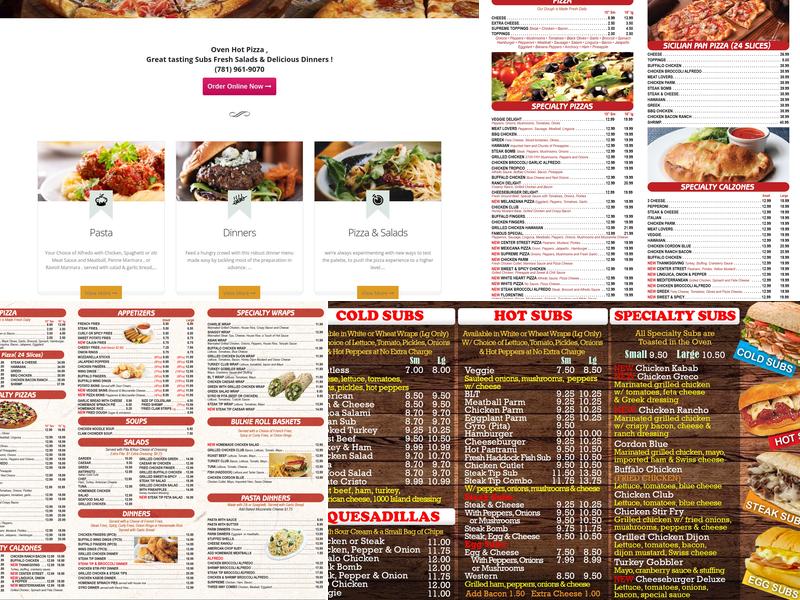 Center St Famous Pizza Menu