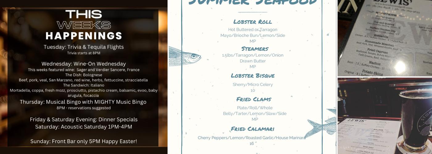 Lewis' Restaurant & Grille Menu