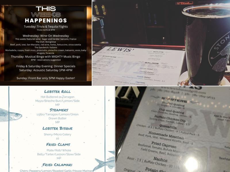 Lewis' Restaurant & Grille Menu