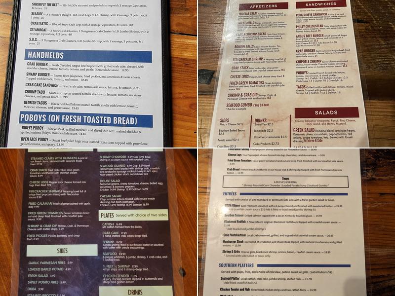 Blue Crab Grill Menu
