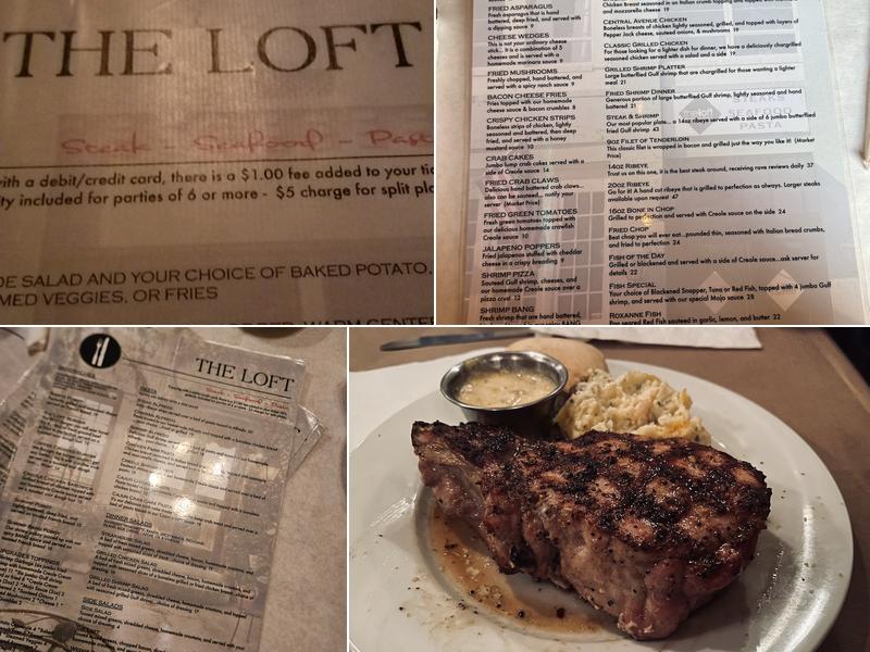 The Loft Menu