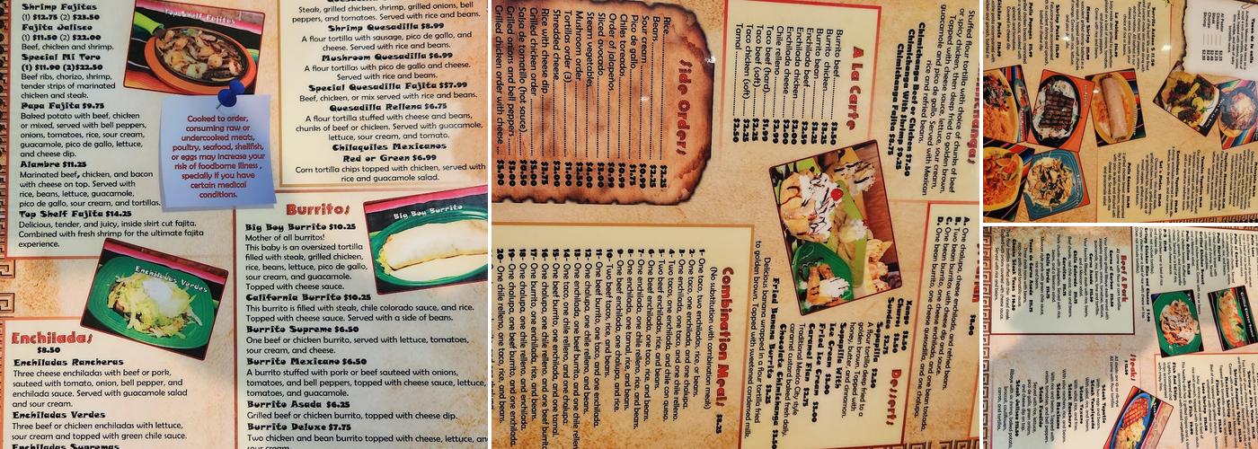 Mi Toro Menu