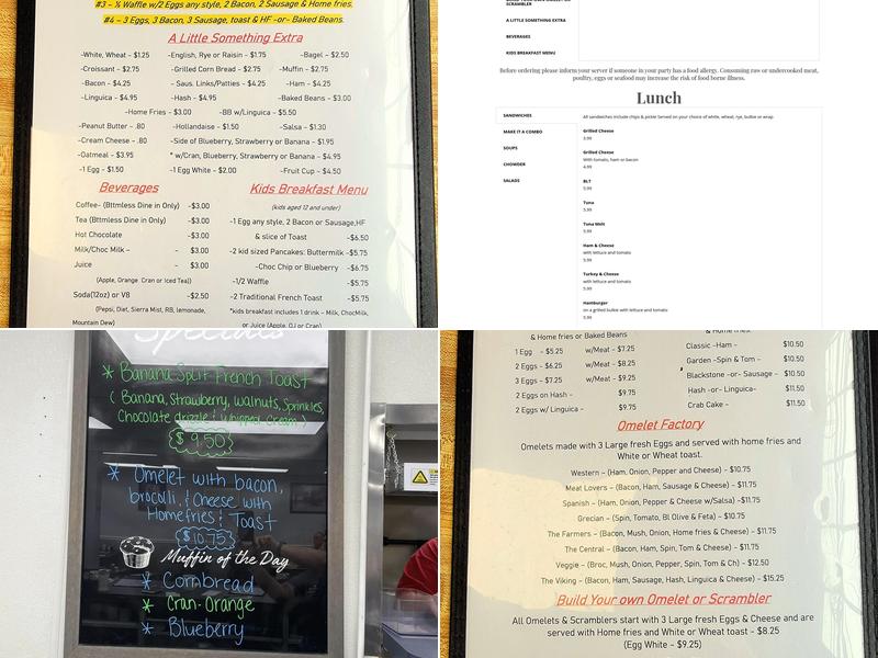 Central Street Café Menu