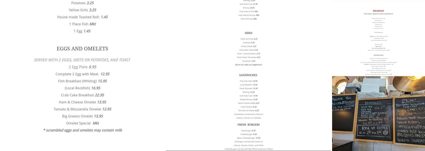 The Market Lunch Menu