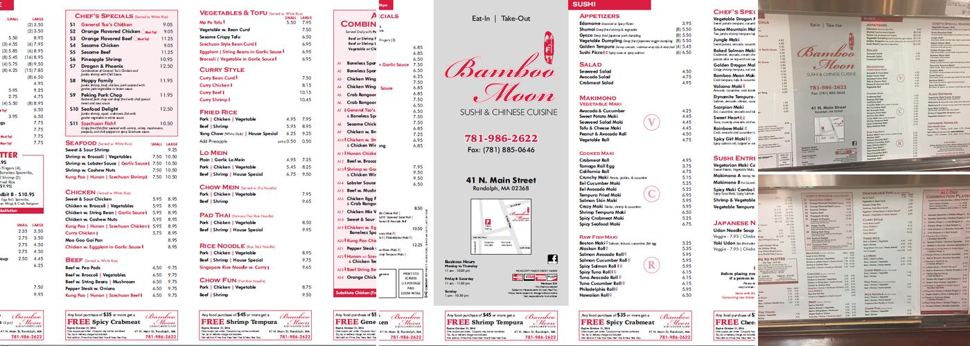 Bamboo moon Chinese&japanese Bubble Tea Menu