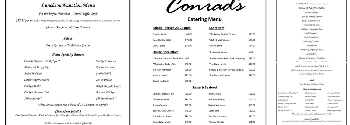Conrad's Restaurant Menu
