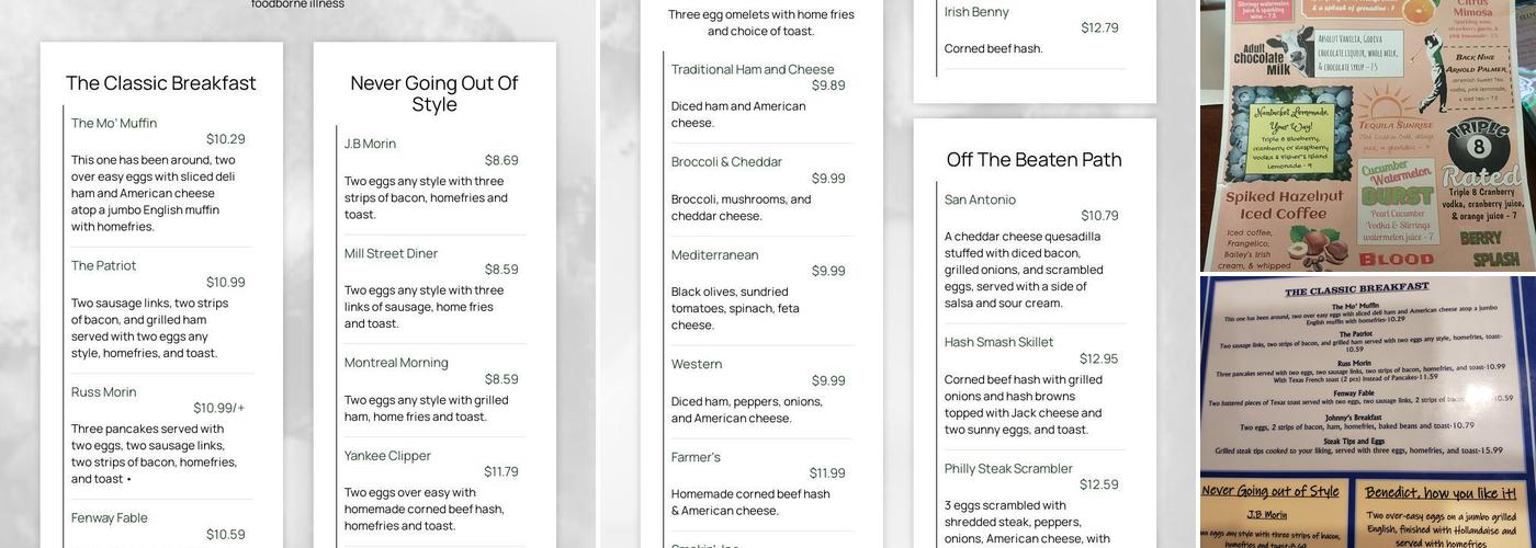 Morin's Hometown Bar & Grille Menu