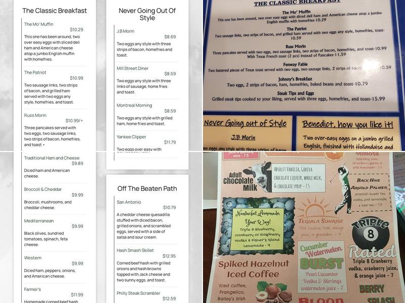 Morin's Hometown Bar & Grille Menu