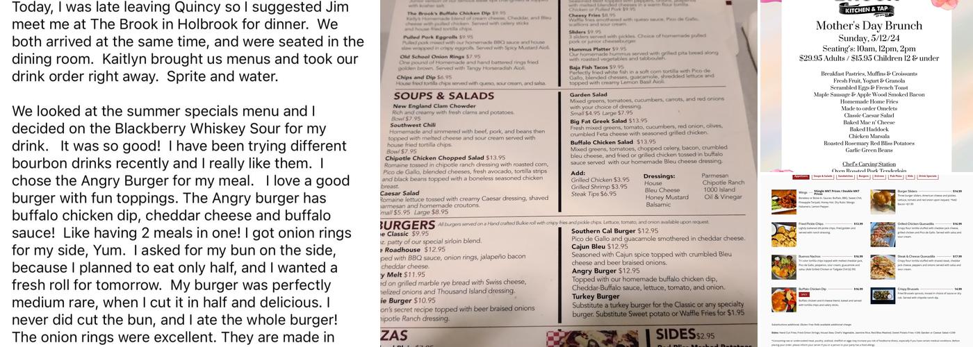 The Brook Kitchen & Tap Menu