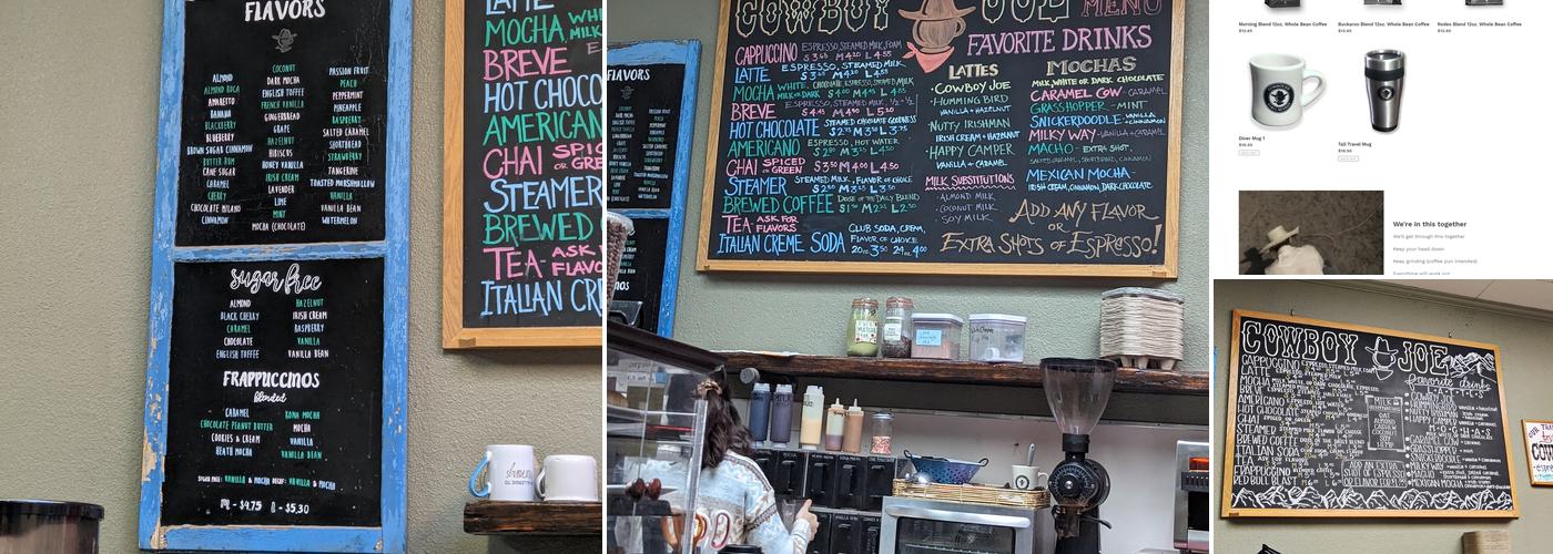 Cowboy Joe Downtown Menu