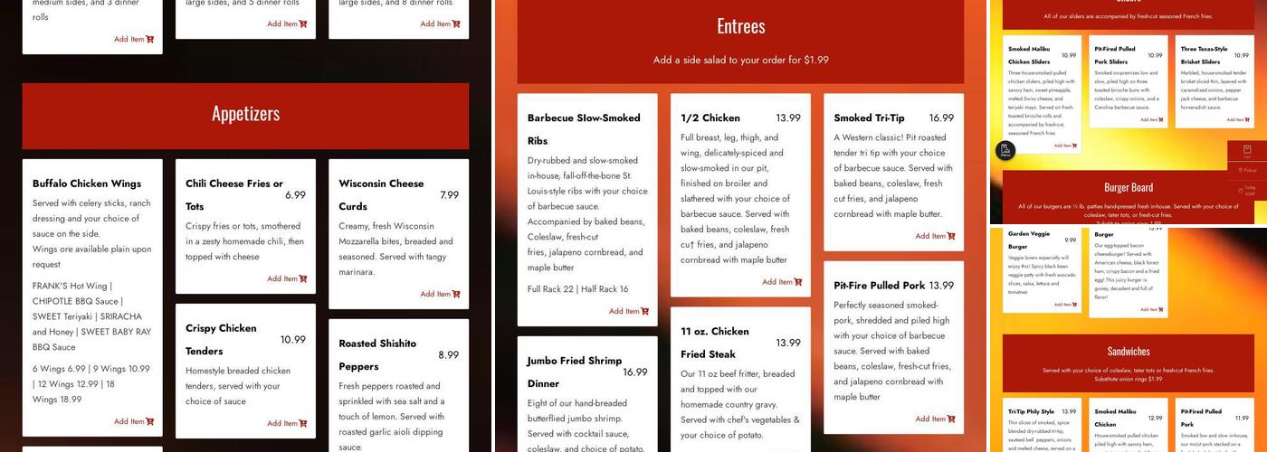 Scoreboard Casino and Restaurant Menu