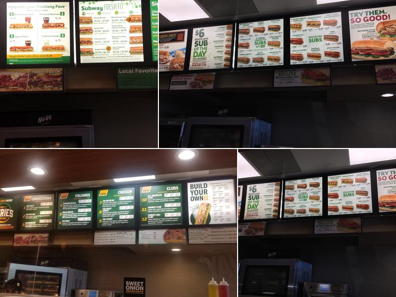 Subway Menu