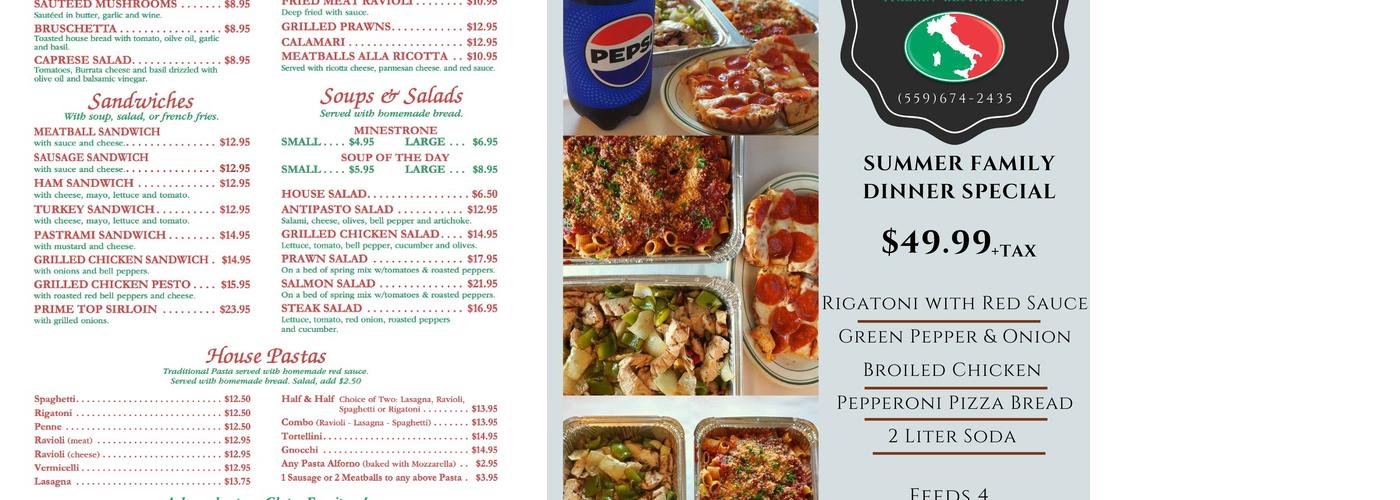 Diciccos Italian Restaurant Menu