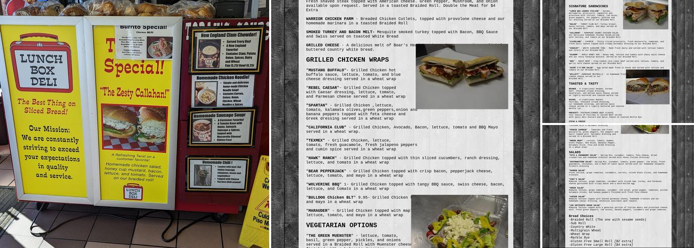Lunch Box Deli Menu