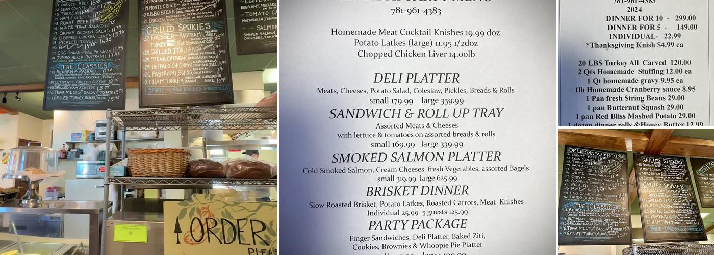 Fresser's Delicatessen Menu