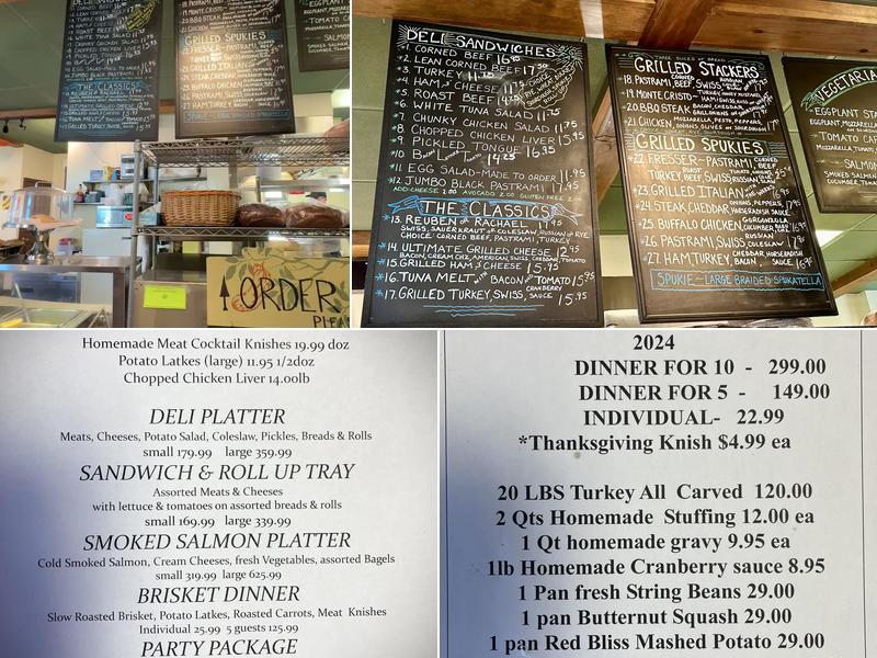Fresser's Delicatessen Menu