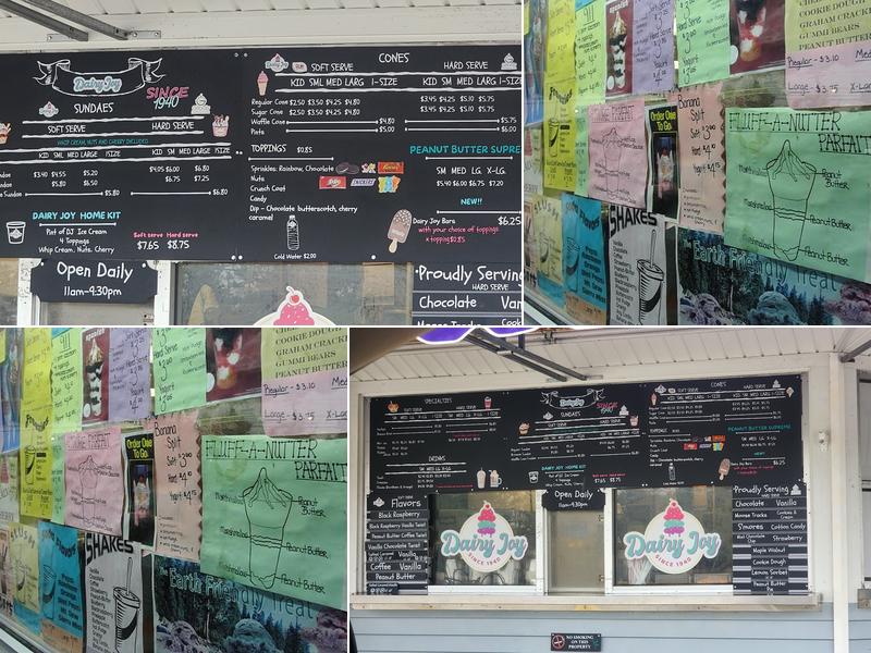 Dairy Joy Menu