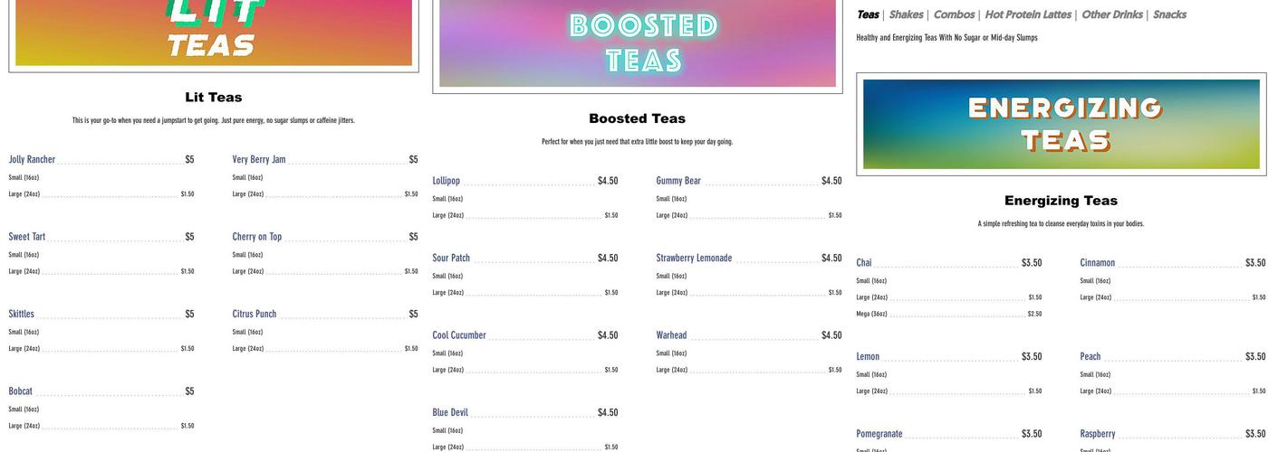 Herbalife Fueled By Nutrition Menu