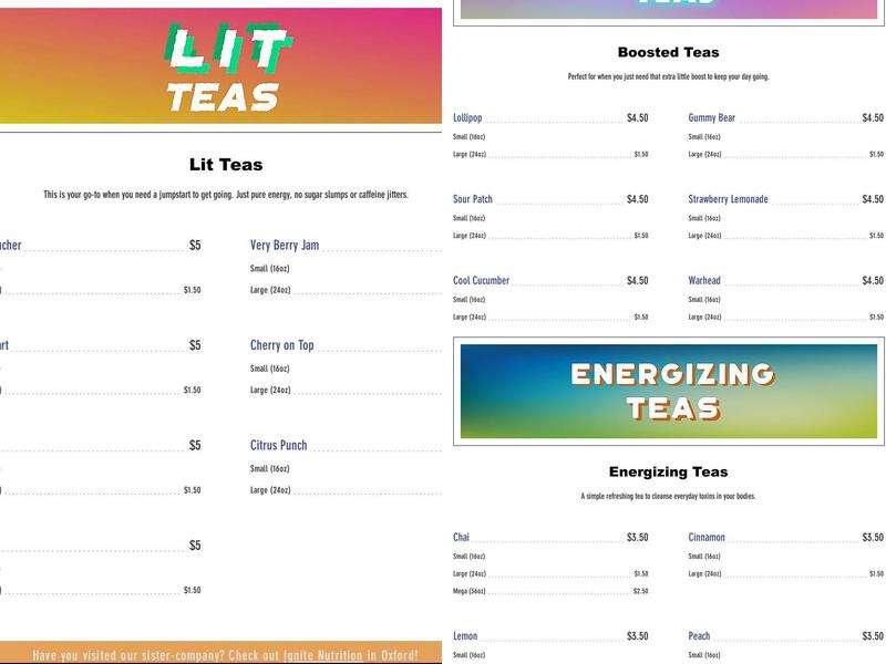 Herbalife Fueled By Nutrition Menu