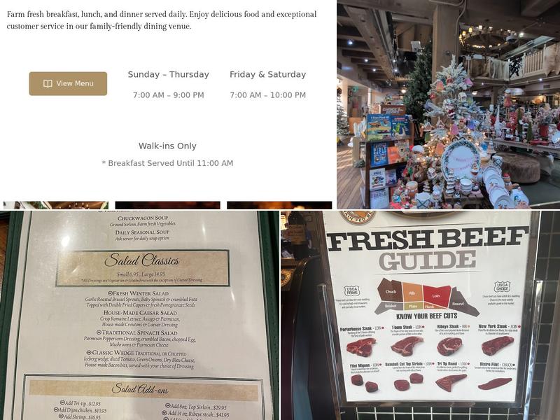 Harris Ranch Resort Menu