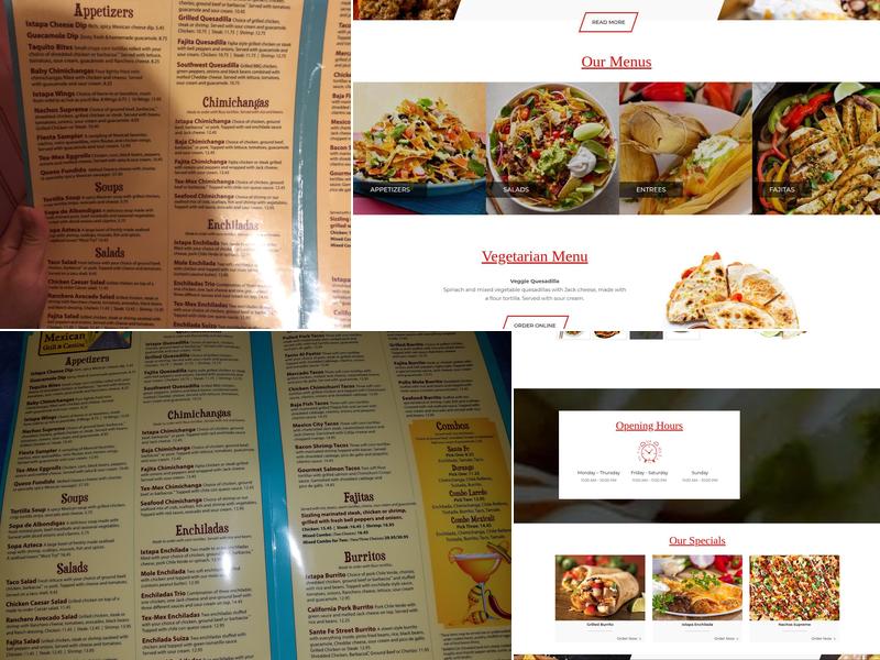Ixtapa Cantina Menu