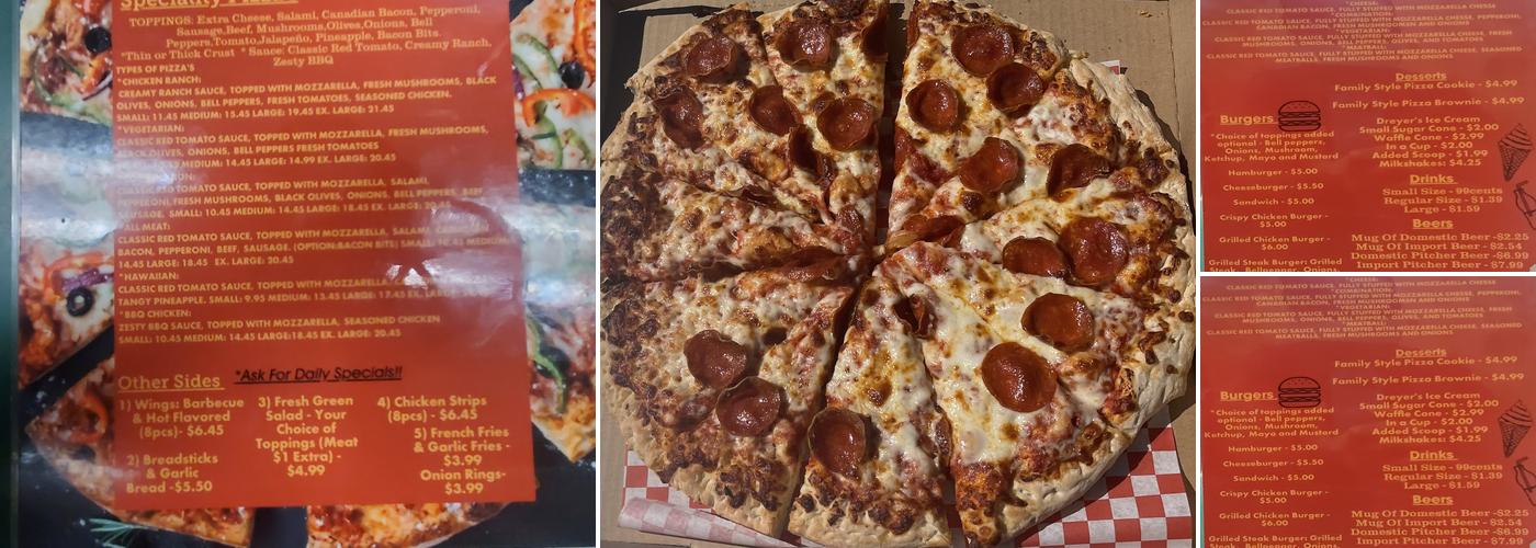 Chow Time Pizza Menu