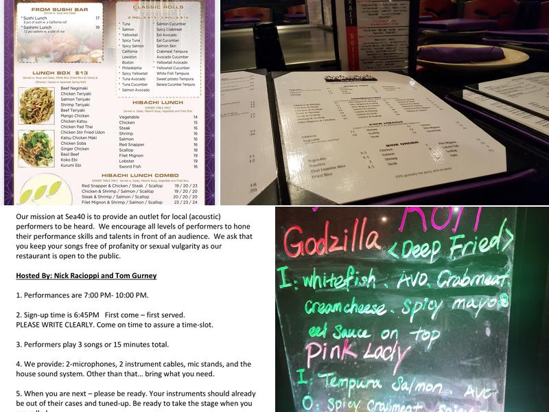 Sea40 Japanese Cuisine Menu