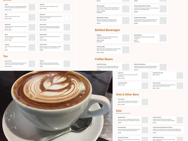 Coffeebar Menu