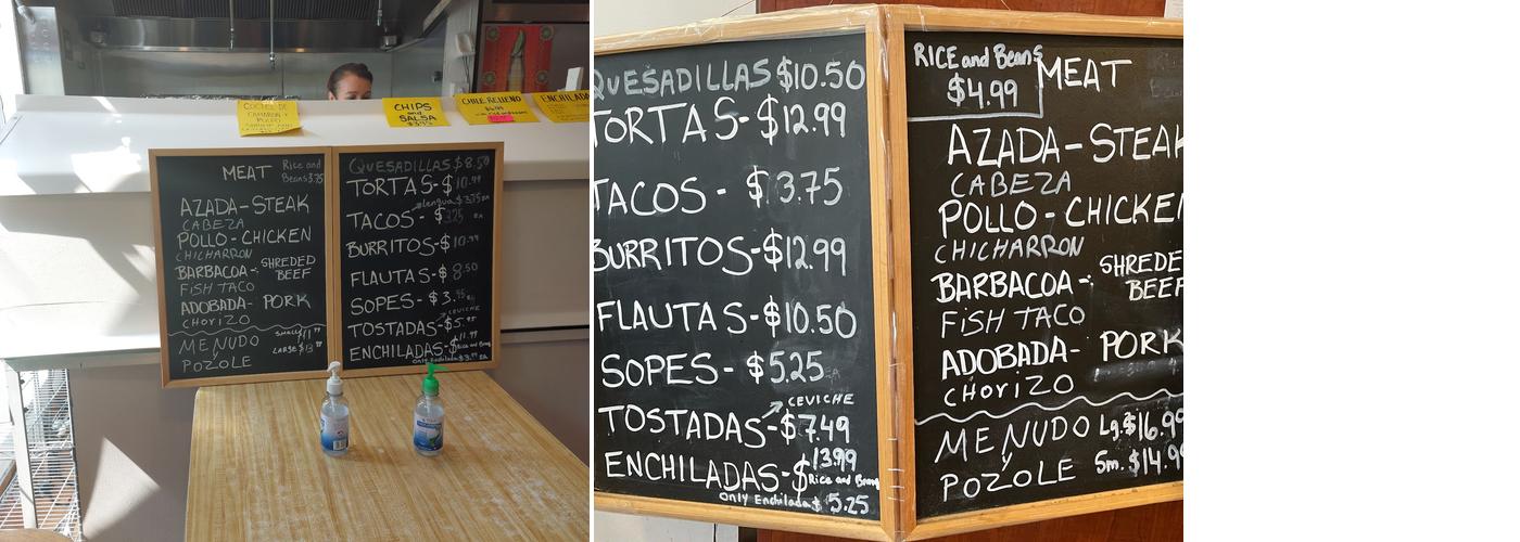 Tacos Jalisco Menu