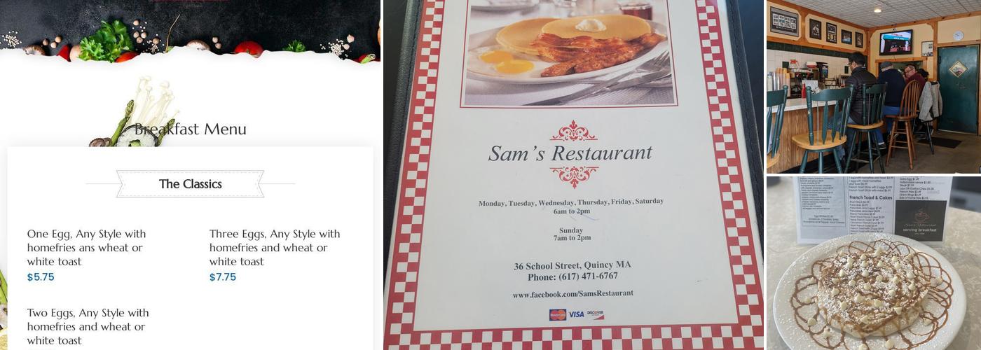 Sam's Restaurant Menu