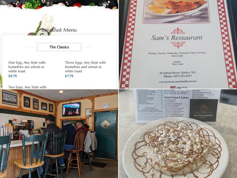 Sam's Restaurant Menu