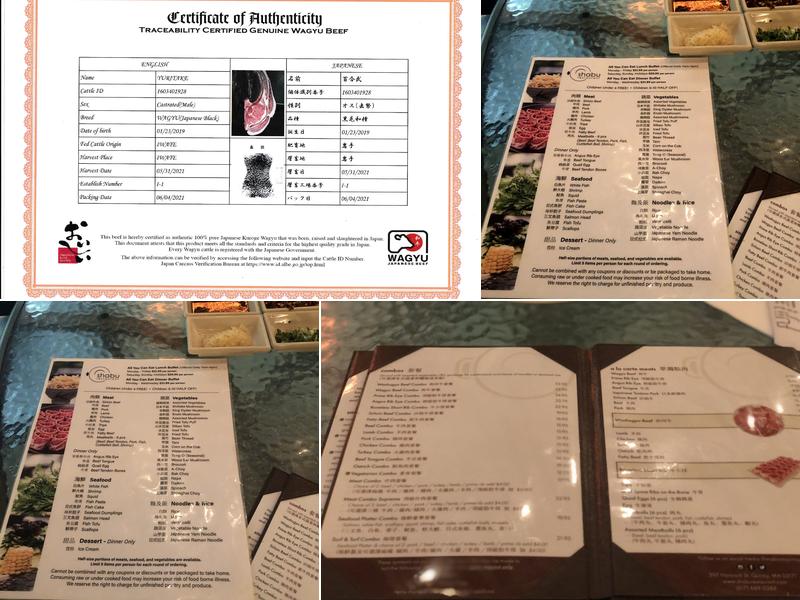 Shabu Menu