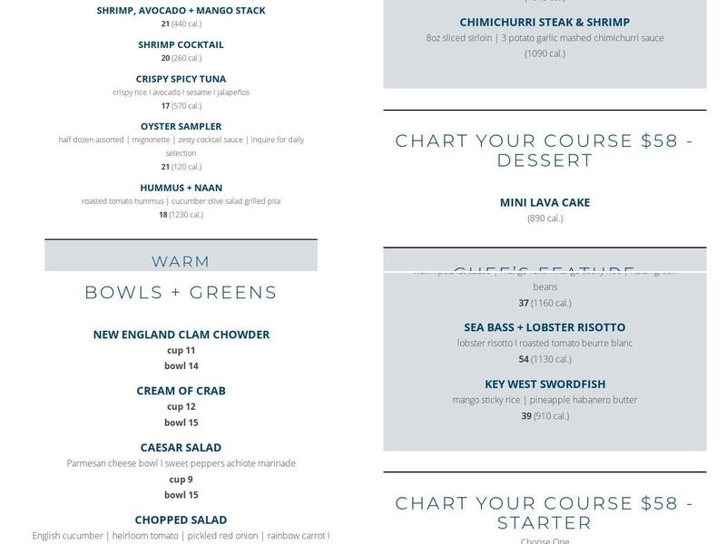 Chart House Menu