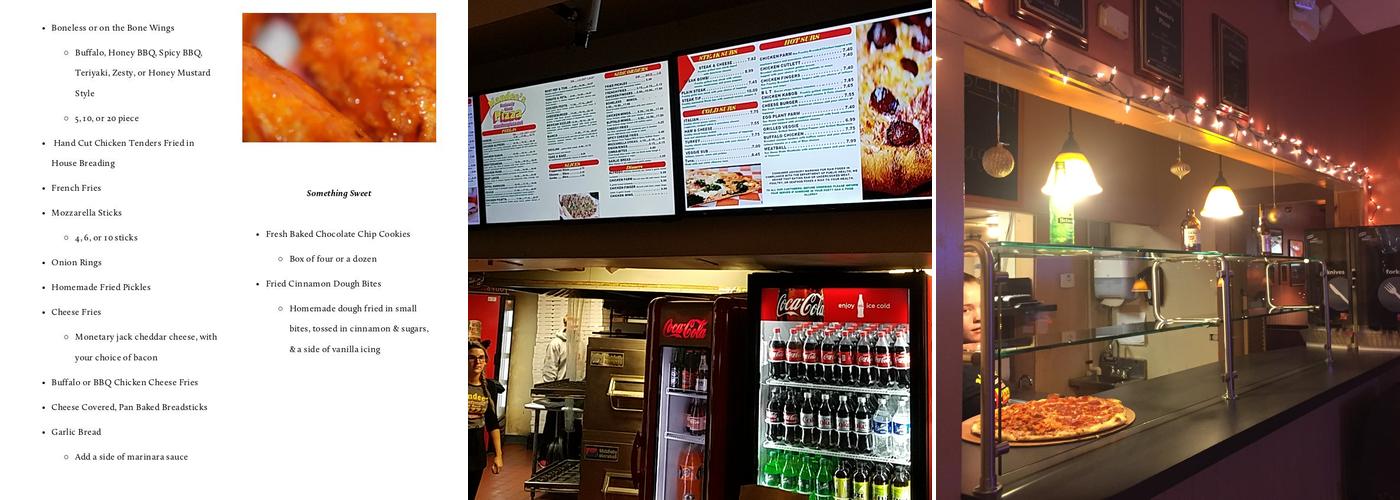Mandee's Pizza Menu