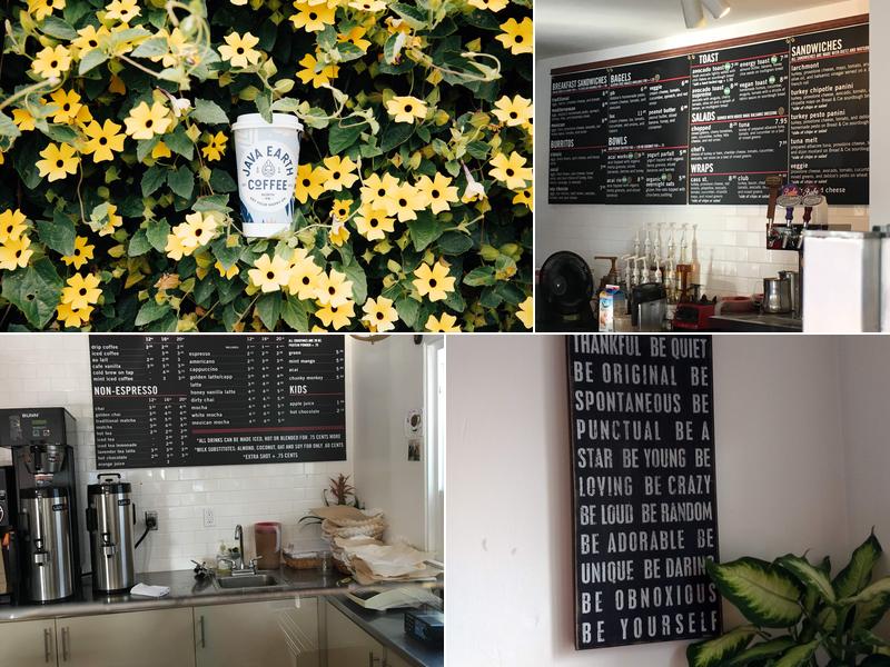 Java Earth Coffee North PB Menu