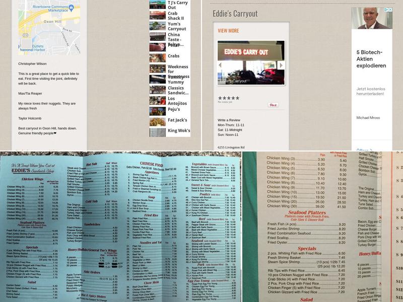 Eddie's Carry Out LLC Menu